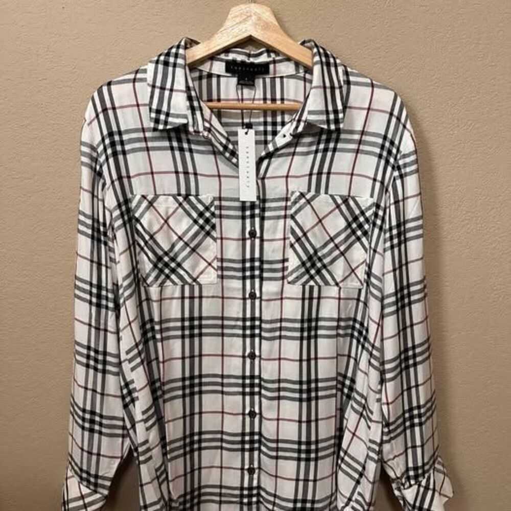 NWT Sanctuary Plaid Button Up Shirt - Size Small